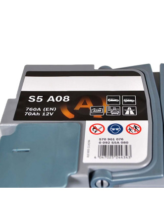 Автомобільний акумулятор BOSCH AGM 70Ah 760A R+ (правий +) S5A 080