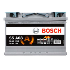 Автомобільний акумулятор BOSCH AGM 70Ah 760A R+ (правий +) S5A 080