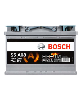 Автомобільний акумулятор BOSCH AGM 70Ah 760A R+ (правий +) S5A 080