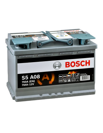 Автомобільний акумулятор BOSCH AGM 70Ah 760A R+ (правий +) S5A 080