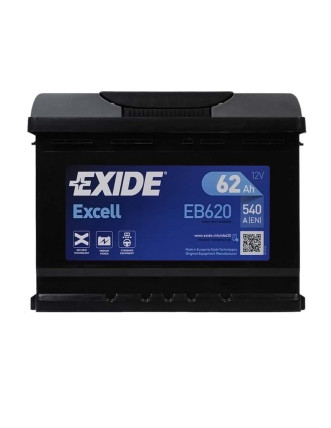 Автомобільний акумулятор EXIDE Excell 62Аh 540Ah R+ (правий +) EB620