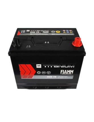 Автомобільний акумулятор FIAMM Titanium Black Asia 75Аh 640А R+ (правий +) D26