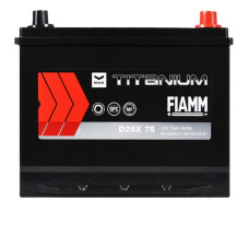 Автомобільний акумулятор FIAMM Titanium Black Asia 75Аh 640А R+ (правий +) D26
