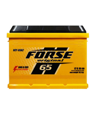 Автомобільний акумулятор FORSE 65Ah 640A R+ (правий +)