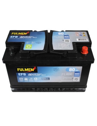 Автомобільний акумулятор FULMEN Start-Stop EFB 80Ah 720A R+ (правий +)