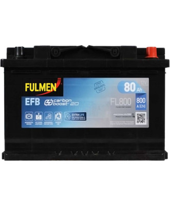 Автомобільний акумулятор FULMEN Start-Stop EFB 80Ah 720A R+ (правий +)