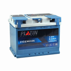 Автомобільний акумулятор PLATIN Premium 62Ah 640A L+ (лівий +) MF