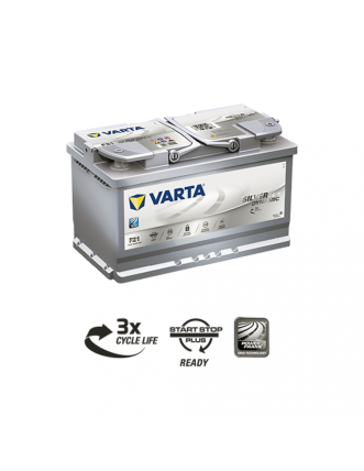 Автомобільний акумулятор VARTA Silver Dynamic AGM 80Ah 800А R+ (правий +) F21