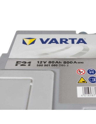 Автомобільний акумулятор VARTA Silver Dynamic AGM 80Ah 800А R+ (правий +) F21