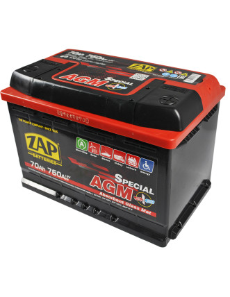 Автомобільний акумулятор ZAP AGM (L3) 70Ah 760A R+ (570 02)