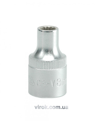 Головка торцева дванадцятигранна YATO 1/2" М8 х 38 мм