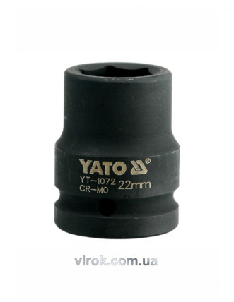 Головка торцева ударна шестигранна YATO 3/4" М22 х 50 мм