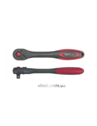 Тріщатка 1/2" з вигнутою ручкою YATO 257 мм 72 зубці