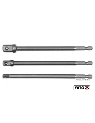 Тримачі-адаптери торцевих головок YATO 1/4" 3/8" 1/2" 150 мм HEX-1/4" 3 шт