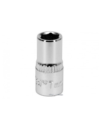 Головка торцева шестигранна YATO 1/4" М7 CrV [Блістер]
