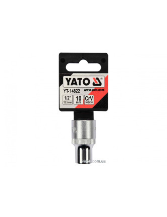 Головка торцева Spline YATO 1/2" M10 x 38 мм CrV [Блістер]