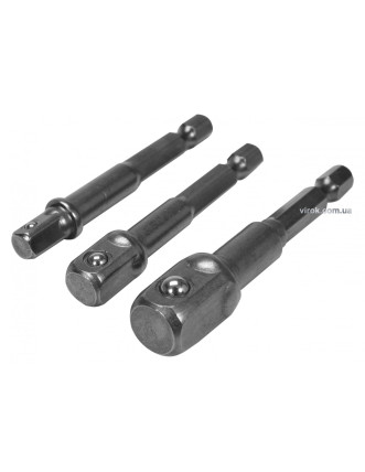 Тримачі-адаптери торцевих головок 1/4" YATO 1/4" 3/8" 1/2" 3 шт