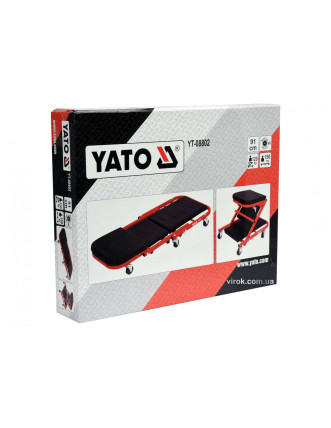 Лежак-сидіння для ремонту на 6 колесах YATO 91 х 42 х 13 см 150/120 кг