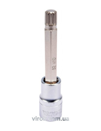 Головка торцева з насадкою викрутковою SPLINE YATO 1/2" M10 х 100 мм