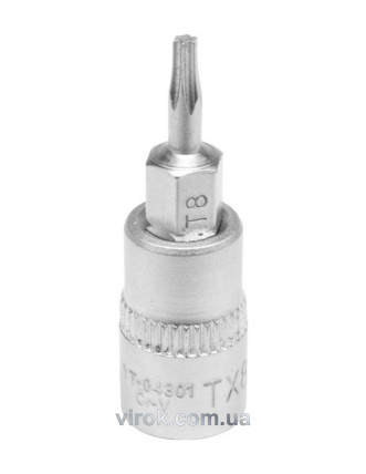 Головка торцева з насадкою викрутковою TORX YATO 1/4" Т8 х 37 мм