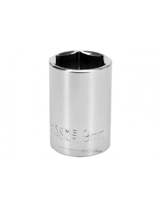 Головка торцева шестигранна STHOR 1/2" М19 з вуглецевої сталі [Блістер]