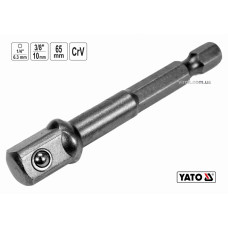 Тримач-адаптер торцевих головок YATO 3/8" 65 мм HEX- 1/4"
