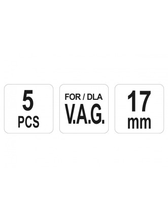 Засоби для знімання шківа в ГРС двигуна VAG YATO М17 45 мм 5 шт