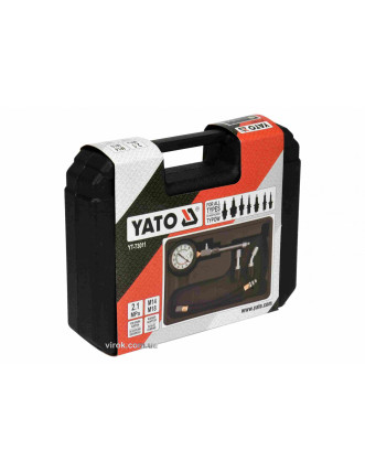 Компресометр для бензинових двигунів YATO 2.1 МПа М14/М18 з інструментами 5 шт + кейс
