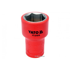 Головка торцева шестигранна діелектрична YATO 3/8" М19 х 47/30 мм VDE до 1000 В