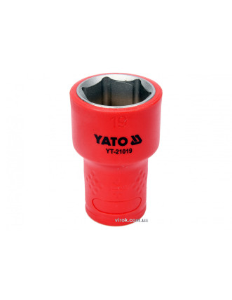 Головка торцева шестигранна діелектрична YATO 3/8" М19 х 47/30 мм VDE до 1000 В