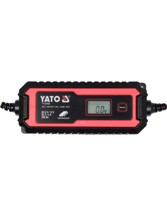 Зарядний прилад мережевий з LCD дисплеєм 230В YATO до акумуляторів 6V-2А 12V-4А, макс. 240 AГод