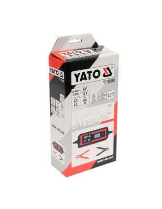 Зарядний прилад мережевий з LCD дисплеєм 230В YATO до акумуляторів 6V-2А 12V-4А, макс. 240 AГод