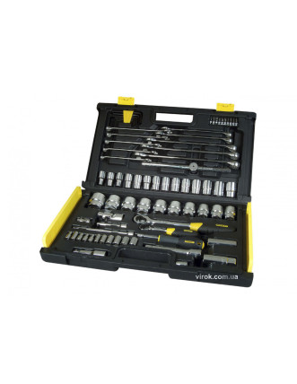 Набір головок торцевих STANLEY 1/4" і 1/2" 75 предметів
