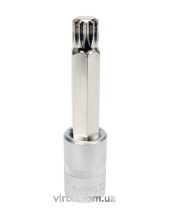 Головка торцева з насадкою викрутковою SPLINE YATO 1/2" M12 х 100 мм