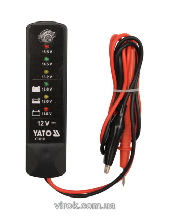 Тестер напруги акумуляторів 12 В YATO