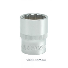 Головка торцева дванадцятигранна YATO 1/2" М22 х 38 мм