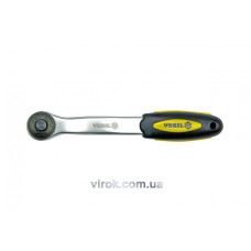 Тріщатка 1/4" з вигнутою ручкою VOREL 150 мм 72 зубці