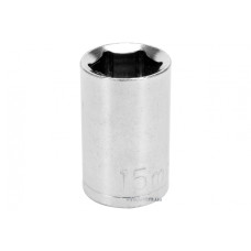 Головка торцева шестигранна STHOR 1/2" М15 з вуглецевої сталі [Блістер]