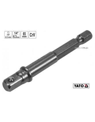 Тримач-адаптер торцевих головок YATO 1/4" 65 мм HEX- 1/4"