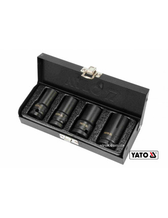 Головки торцеві ударні для зриву гвинтів YATO 1/2" 55 мм М17-26 4 шт