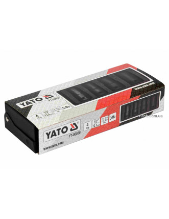 Головки торцеві ударні для зриву гвинтів YATO 1/2" 55 мм М17-26 4 шт