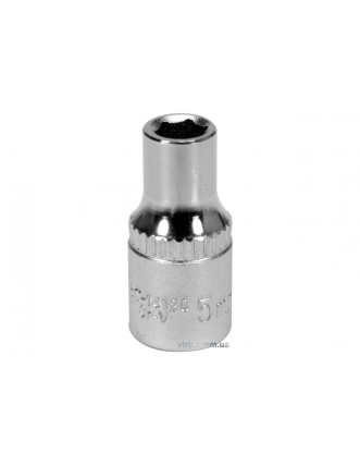 Головка торцева шестигранна YATO 1/4" М5 CrV [Блістер]