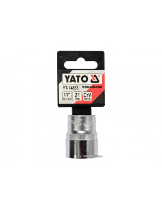 Головка торцева Spline YATO 1/2" M21 x 38 мм CrV [Блістер]