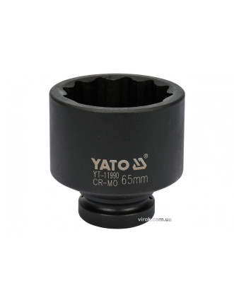 Головка торцева ударна дванадцятигранна YATO 1" М65 х 93 мм