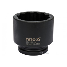 Головка торцева ударна дванадцятигранна YATO 1" М80 х 100 мм
