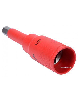 Головка торцева діелектрична з насадкою викрутковою HEX YATO 1/2" H6 x 120 мм VDE до 1000 В