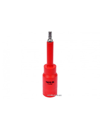 Головка торцева діелектрична з насадкою викрутковою HEX YATO 1/2" H5 x 120 мм VDE до 1000 В