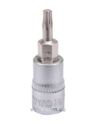 Головка торцева з насадкою викрутковою TORX YATO 1/4" Т15 х 37 мм