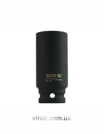 Головка торцева ударна шестигранна YATO 1/2" М26 х 78 мм
