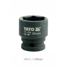 Головка торцева ударна шестигранна YATO 1/2" М26 х 43 мм